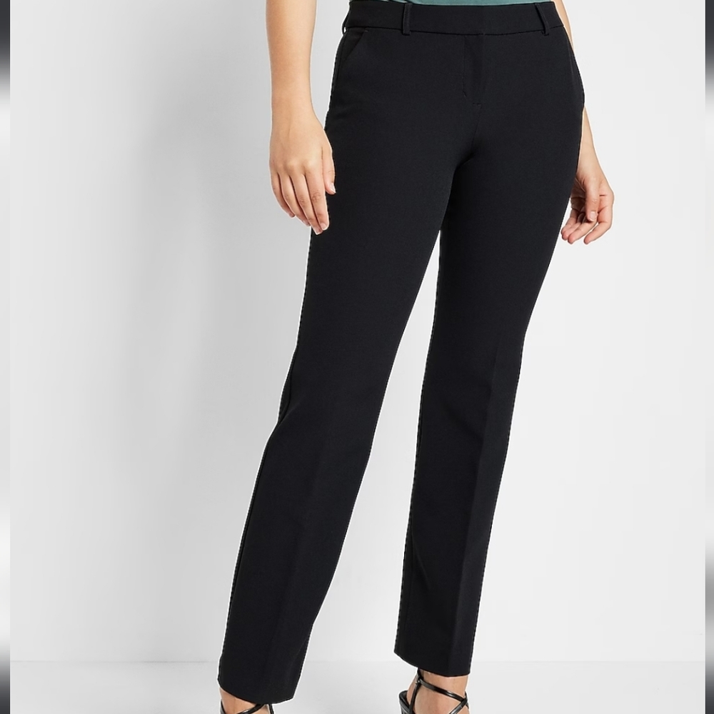 Express Editor Original Low Rise Bootcut Pant - Black